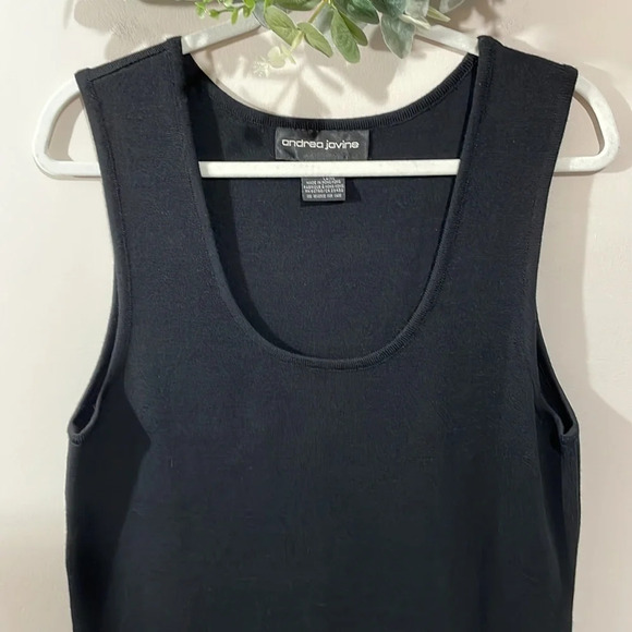 NWOT Vintage Andrea Jovine Wool Sleeveless Drop Waist Pleated Sweater Dr… - Picture 2 of 14